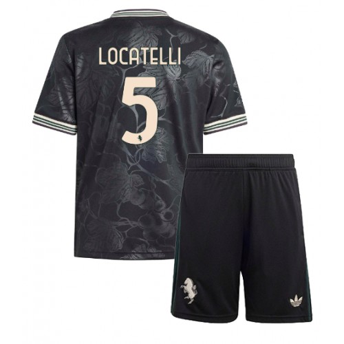 Juventus Manuel Locatelli #5 Terza Maglia Bambino 2025-26 Manica Corta (+ Pantaloni corti)